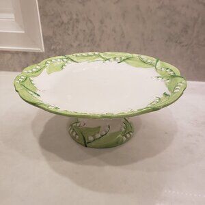 Lily of the Valley Ceramic Dessert Cake Stand